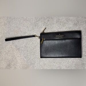 Kate Spade Black Clutch with Gold Accents